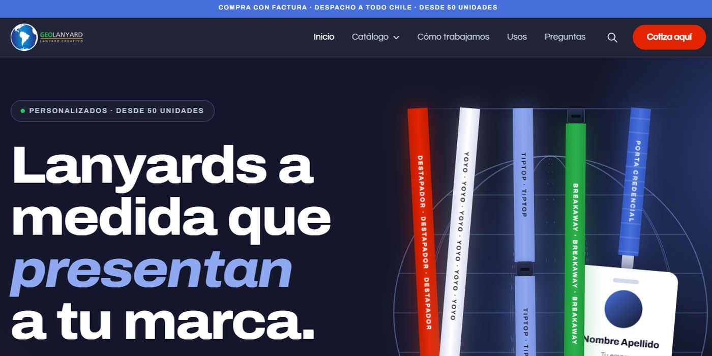Tienda online de GeoLanyards: lanyards y porta credenciales personalizados