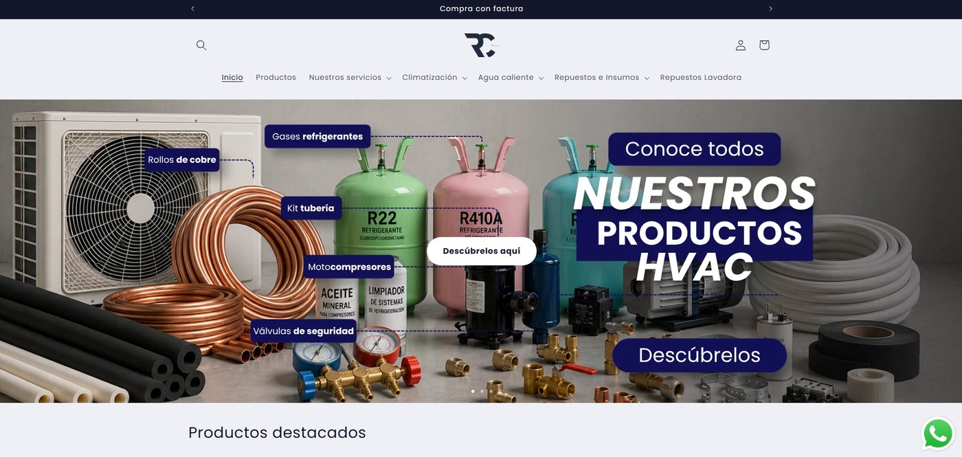 Tienda online de RC Frío Asistencias: productos HVAC